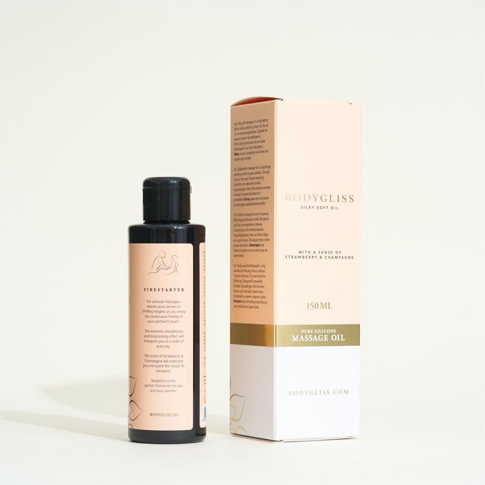 2 in 1 bodygliss massage oil - Strawberry Champagne