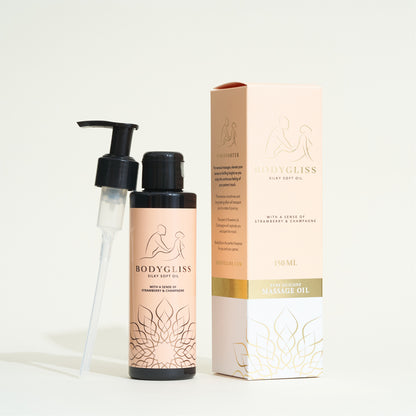 2 in 1 bodygliss massage oil - Strawberry Champagne