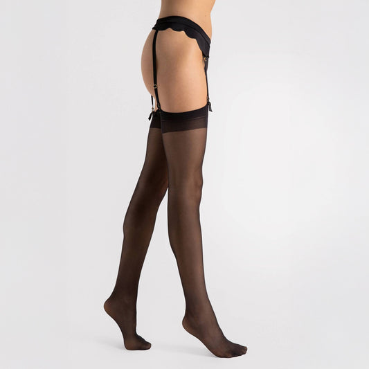 Justine de Fiore stockings — matte “Haute Couture” style