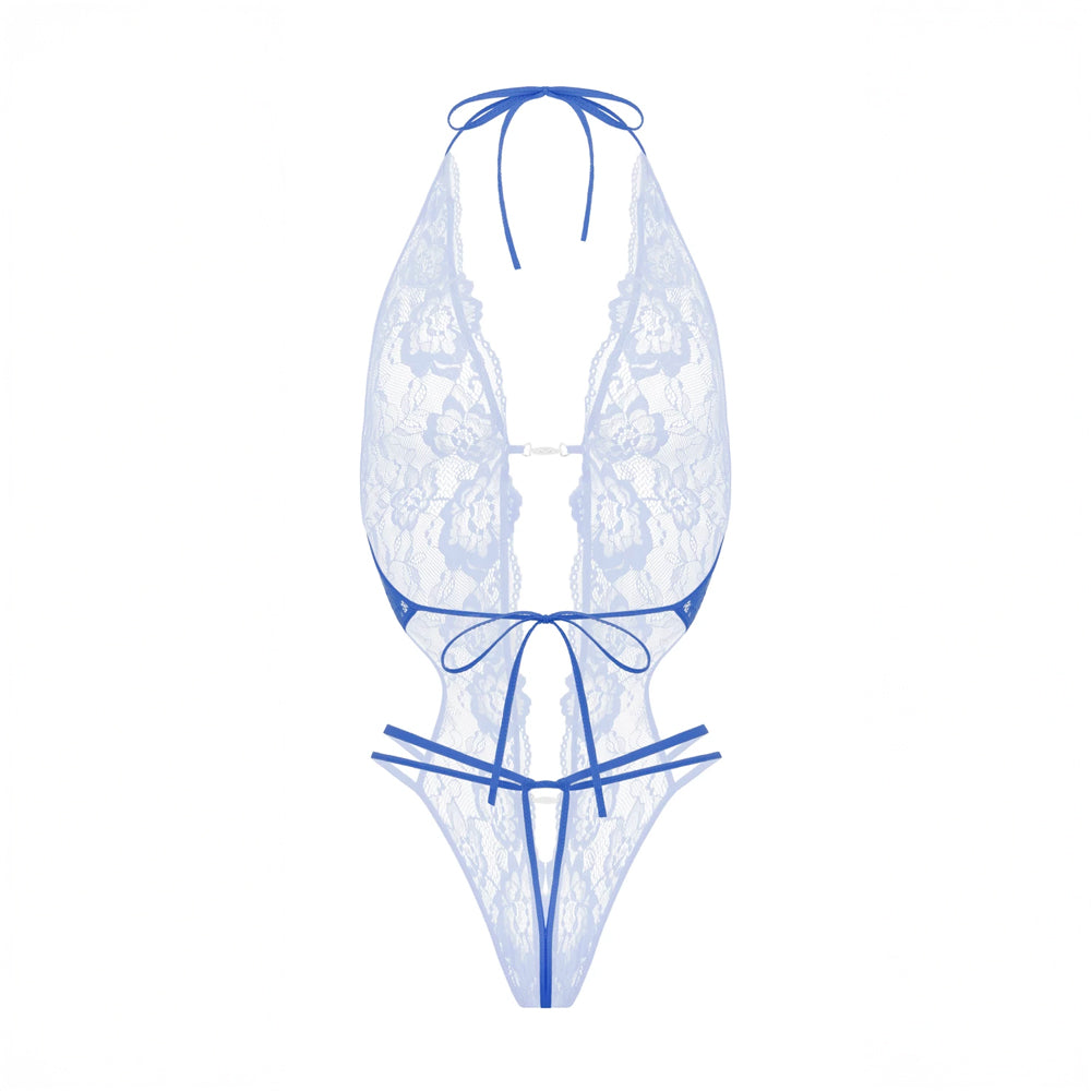 Renée open bodysuit Christine Le duc - Bleu