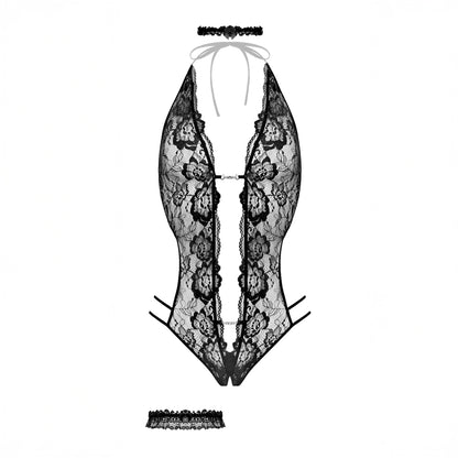 Renée open bodysuit Christine Le duc - Noir