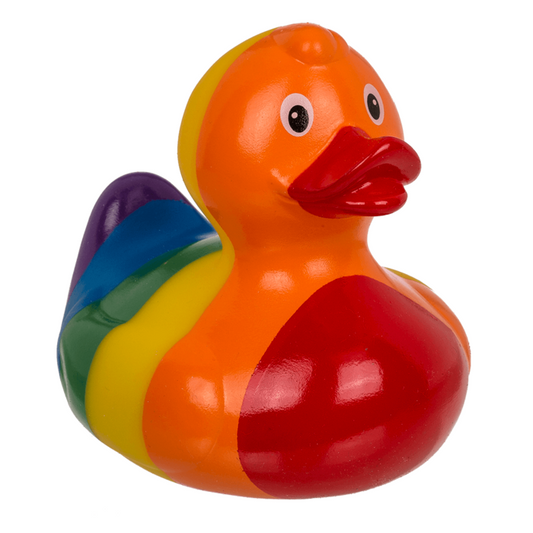 eine bunte Gummiente