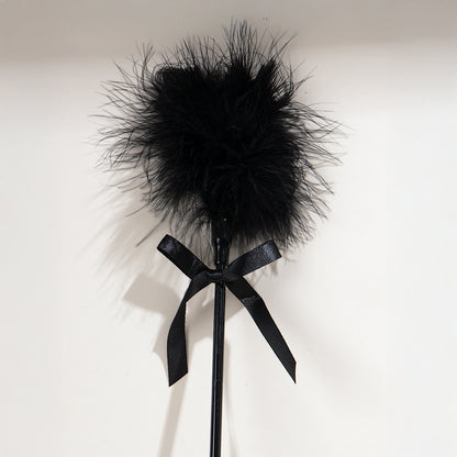 Soft BDSM feather whip — 2-in-1 accessory