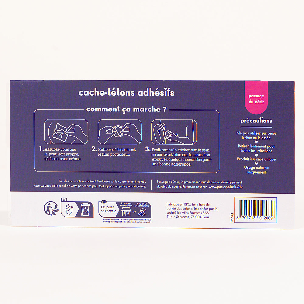 Cache-tétons Passage du Désir - Étoiles strass