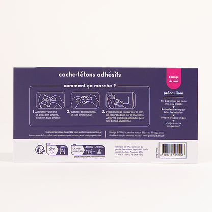 Cache-tétons Passage du Désir - Coeurs dorés