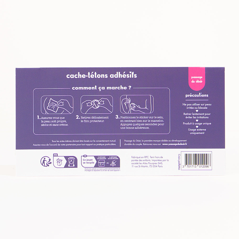 Cache-tétons Passage du Désir - Croix strass