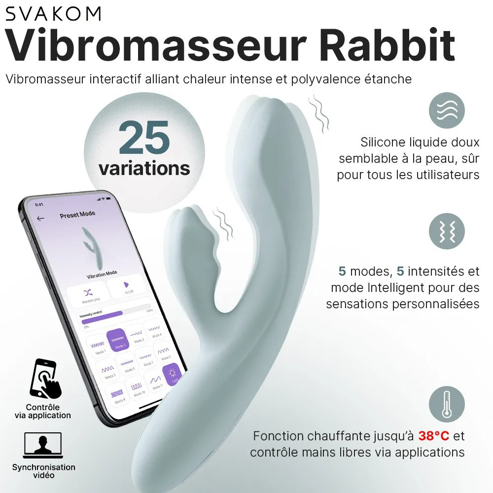 Connected and heated chika rabbit Svakom