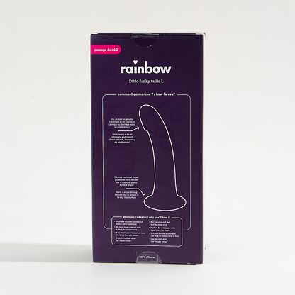Funky suction cup dildo  - Rainbow