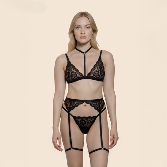 Ensemble 3 pièces à dentelle Bella