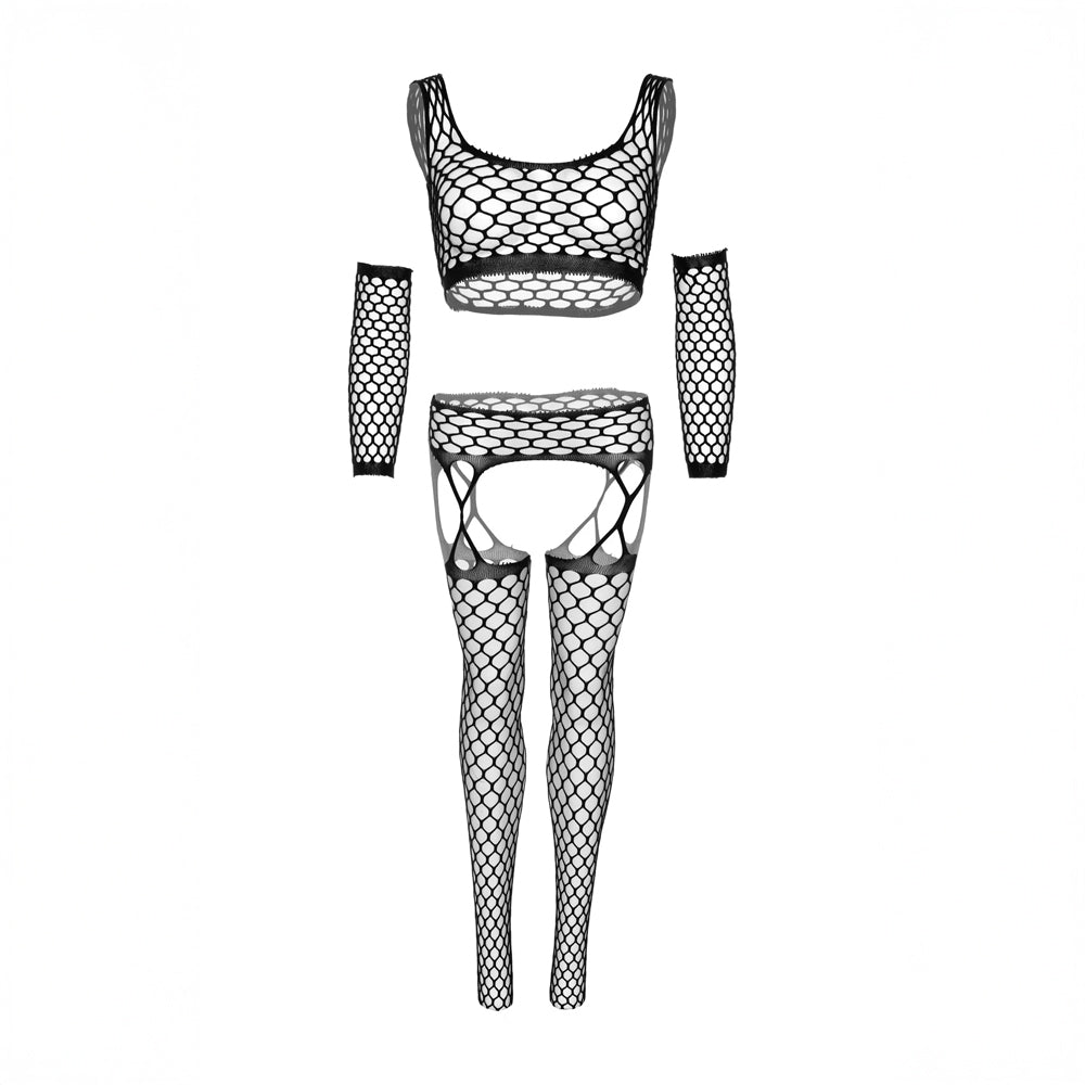 3 piece fishnet set