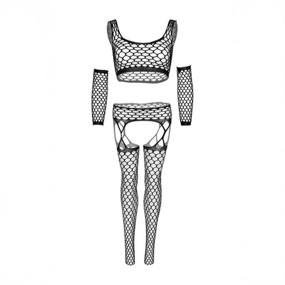 3 piece fishnet set