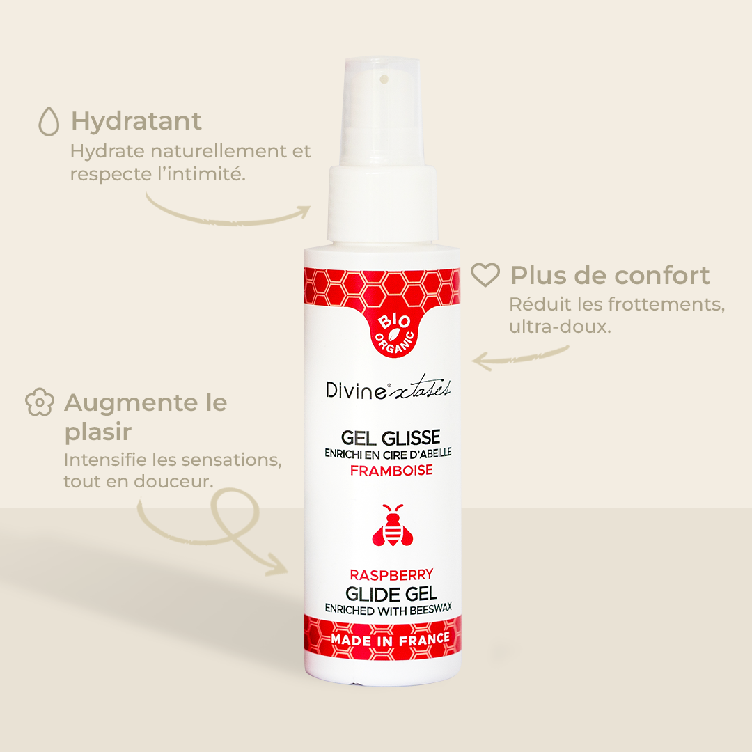 Gel glisse framboise Divinextases