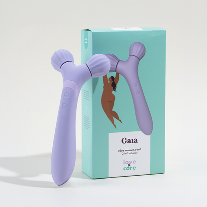 2-in-1 massaging vibrator Gaïa Love&Care 