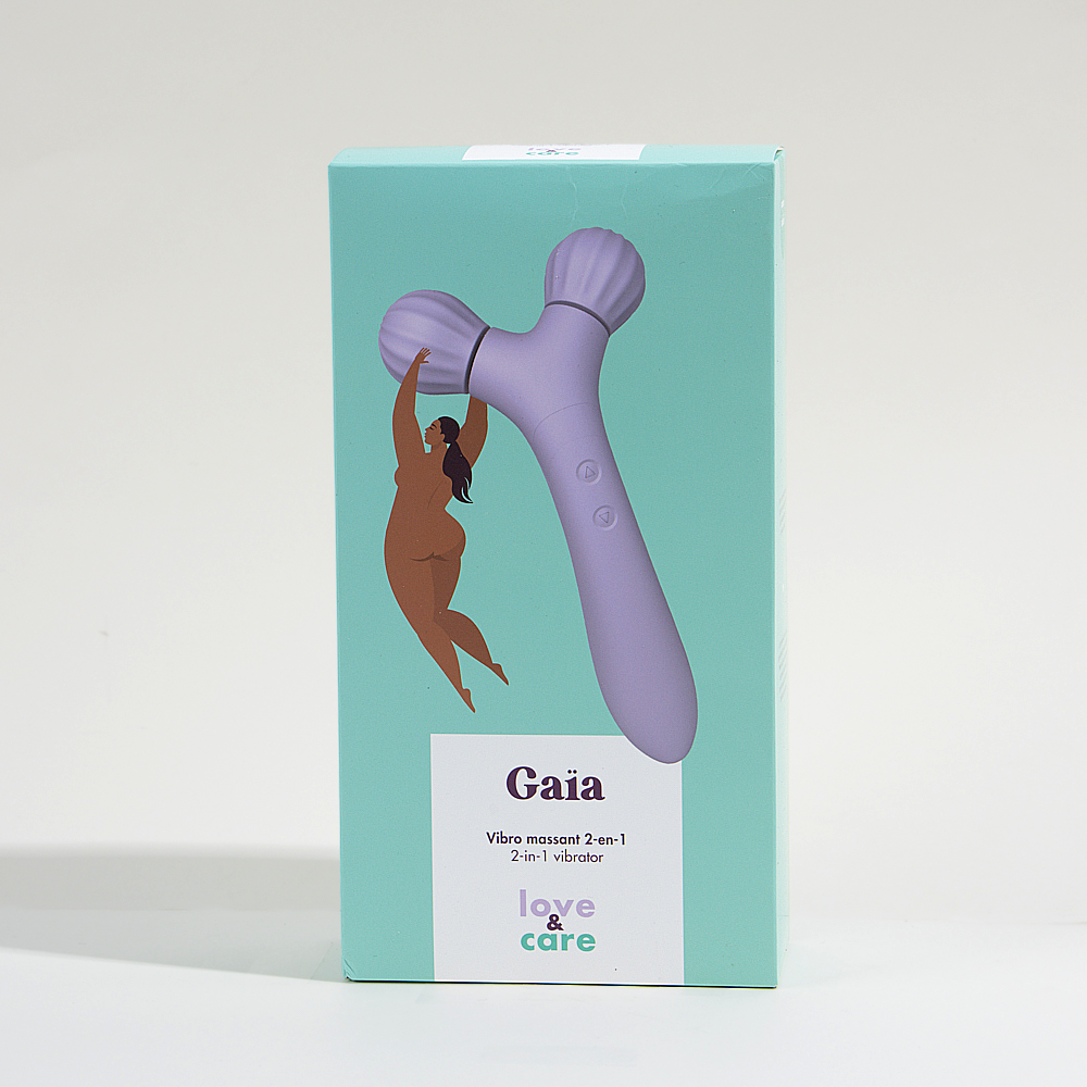 2-in-1 massaging vibrator Gaïa Love&Care 
