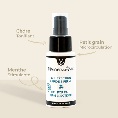 Quick and firm organic erection gel