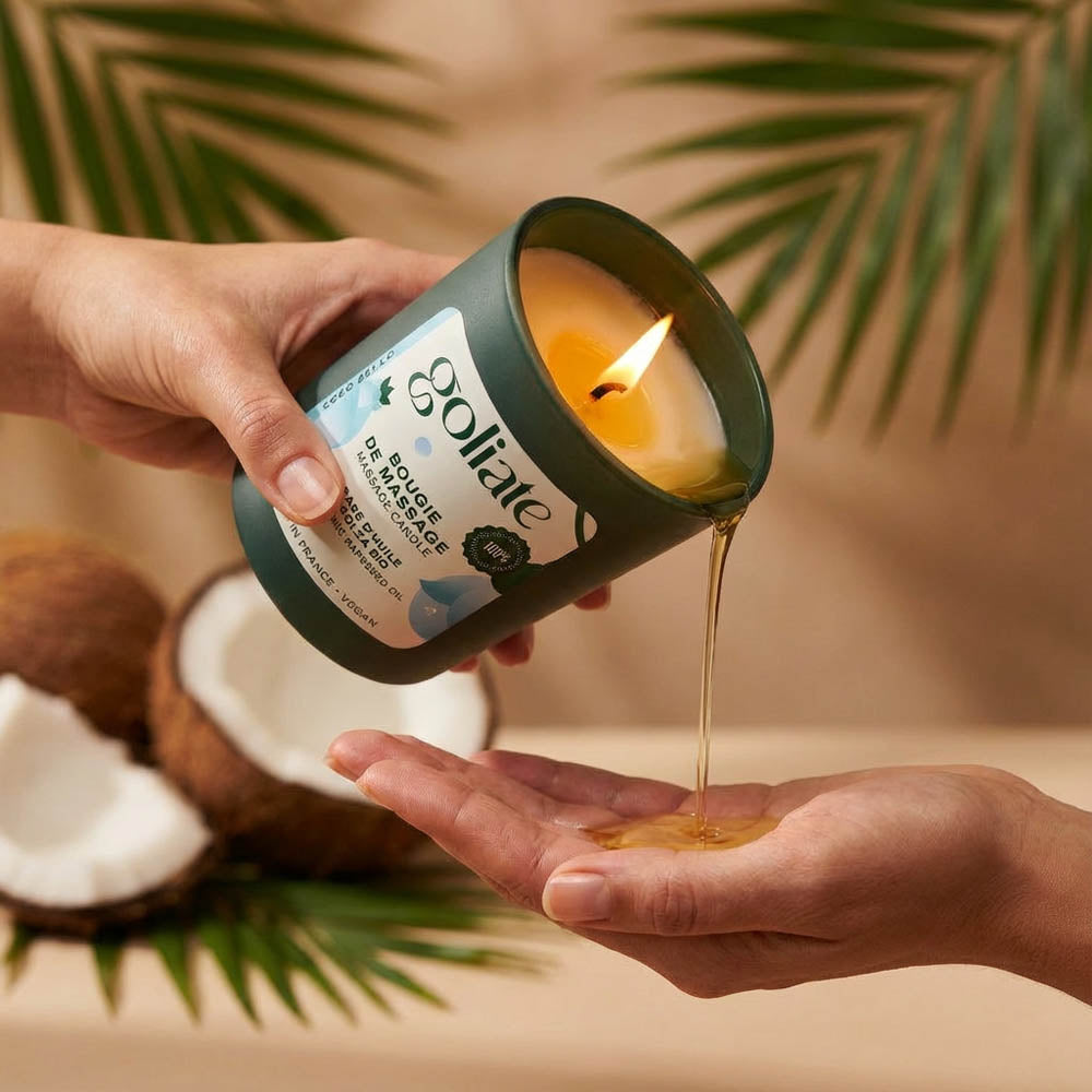 Bougie de massage bio parfum intense - Coco