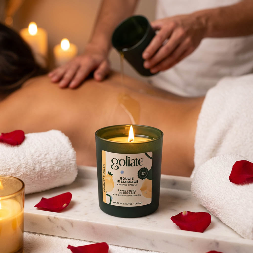 Bougie de massage bio parfum intense - Vanille