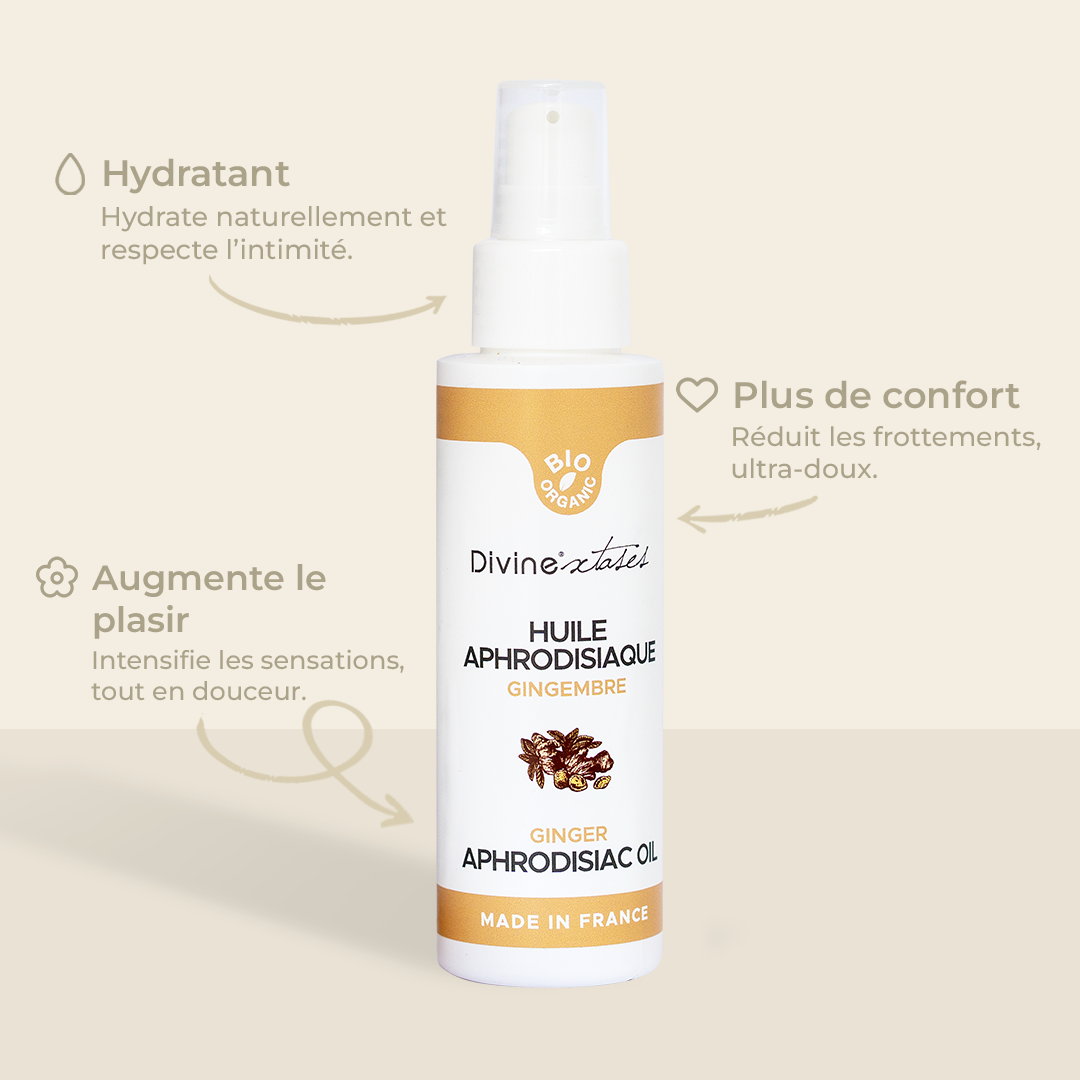 Huile de Massage aphrodisiaque Bio - Gingembre