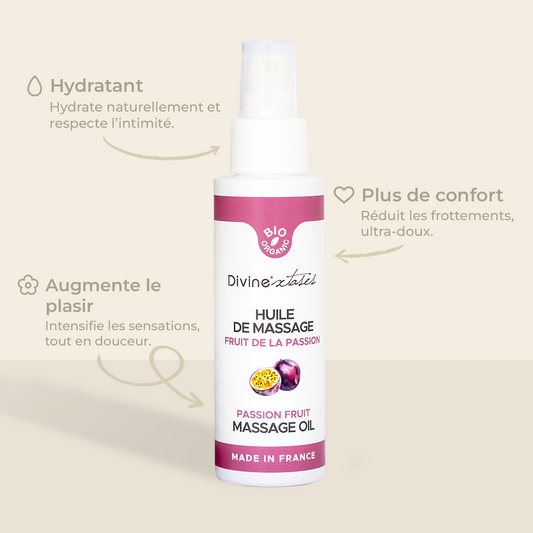 Biologische sensuele massageolie passievrucht