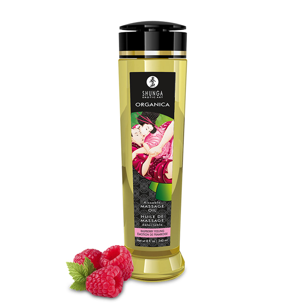 Huile de massage Bio Organica Shunga - Framboise
