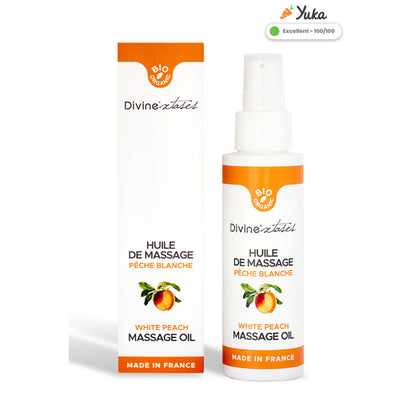 White peach Gourmet massage oil by Divinextases