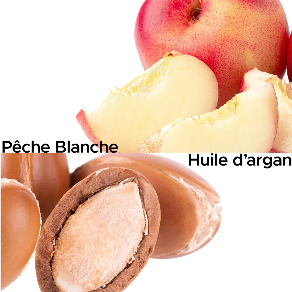 White peach Gourmet massage oil by Divinextases