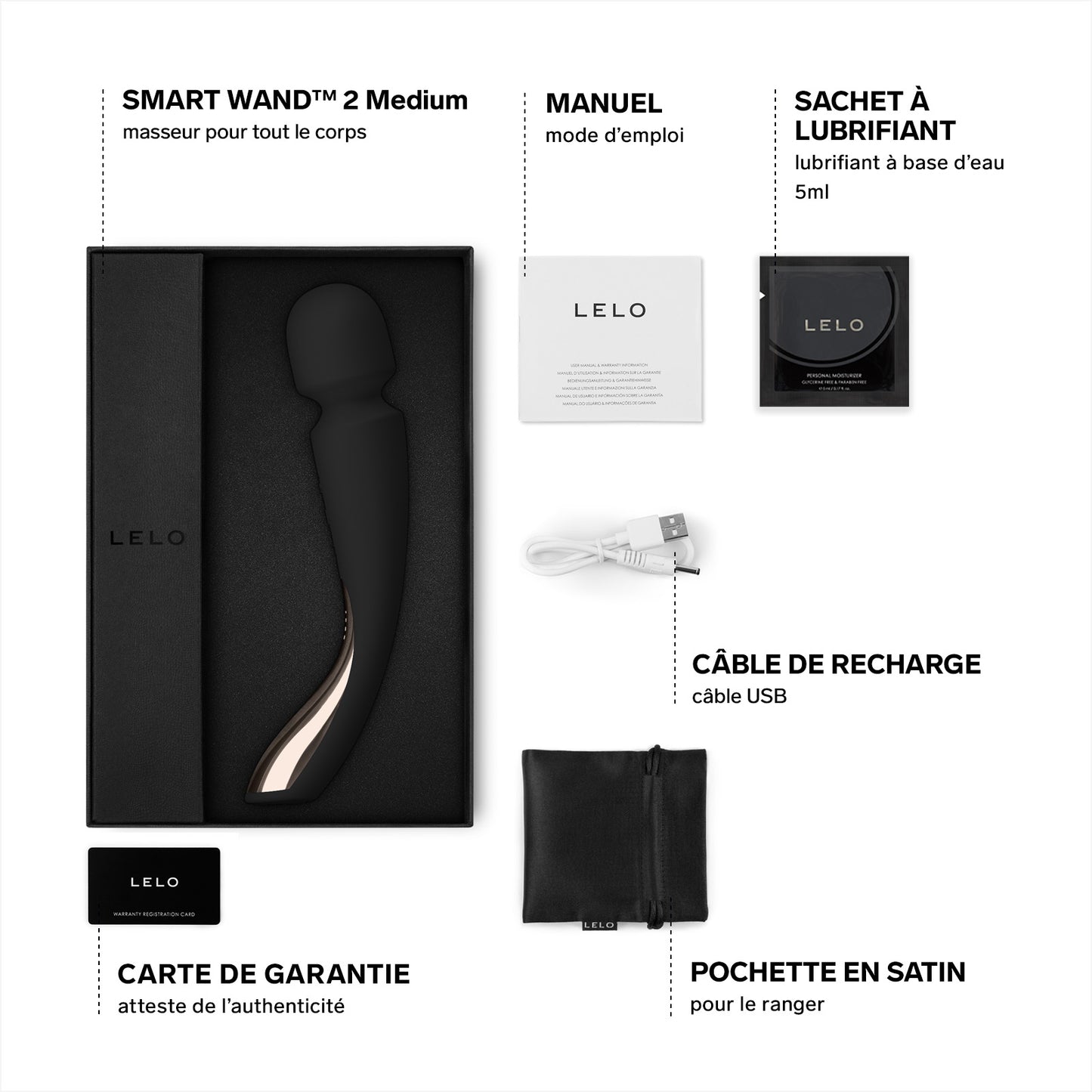 Vibromasseur Smart Wand 2 de Lelo - Medium