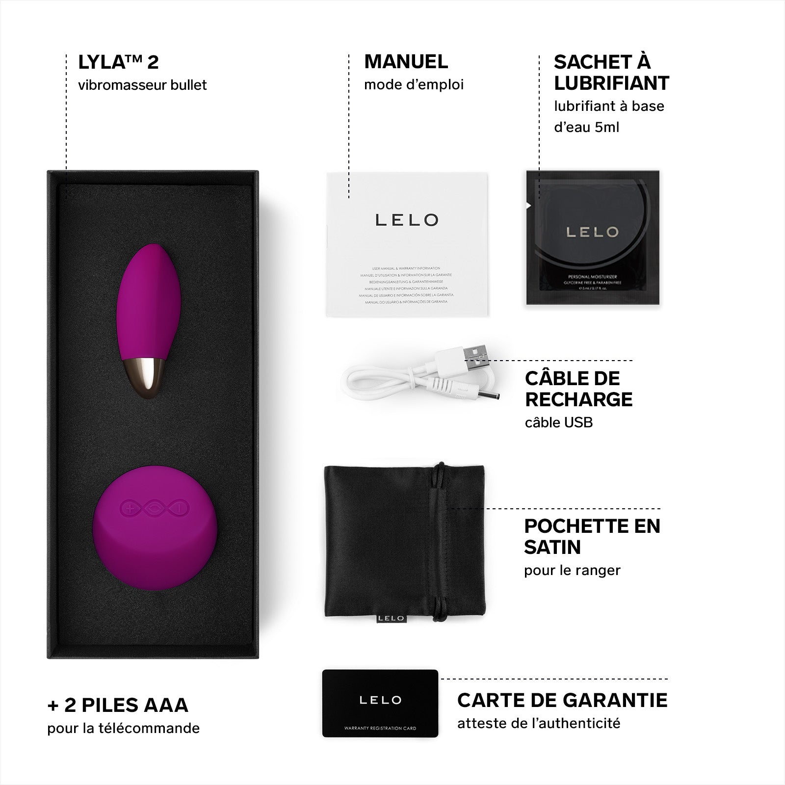 L'oeuf vibreur Lyla 2 de Lelo - Violet