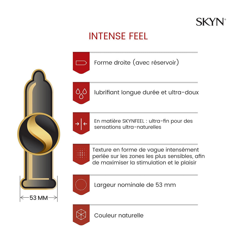 Latex textured condoms Skyn Intense feel