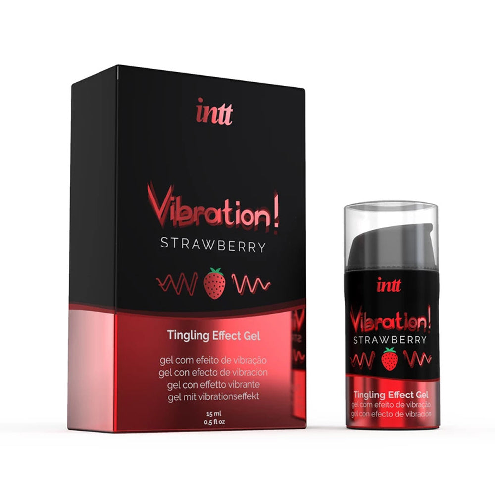 Vegan vibrating gel cold effect - Strawberry