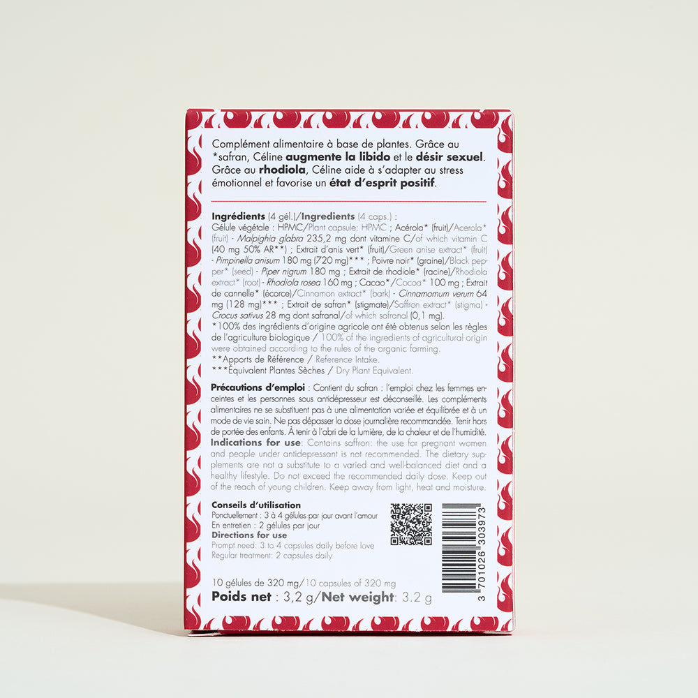 Stimulant féminin 100% bio Céline Féline - 10 gélules
