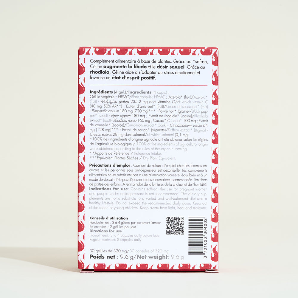Stimulant féminin 100% bio Céline Féline - 30 gélules