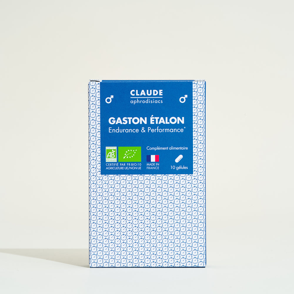 100% organic men's delayer for man Gaston Étalon
 - 10 capsules