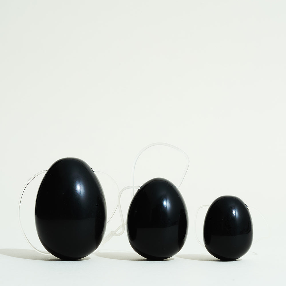 Natural stone geisha balls - Obsidian