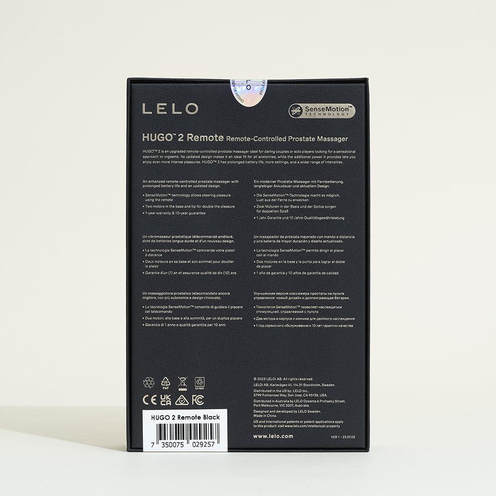 Hugo 2 Remote de Lelo - Noir