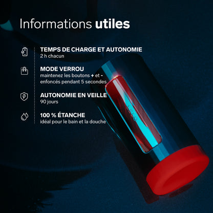 F1S V3 de Lelo Masturbateur contrôlé par IA - Bleu