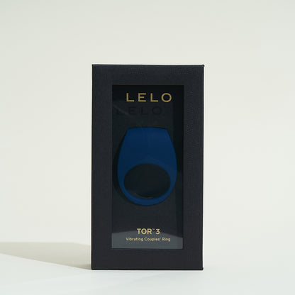 TOR 3 cockring vibrant de Lelo - Bleu foncé