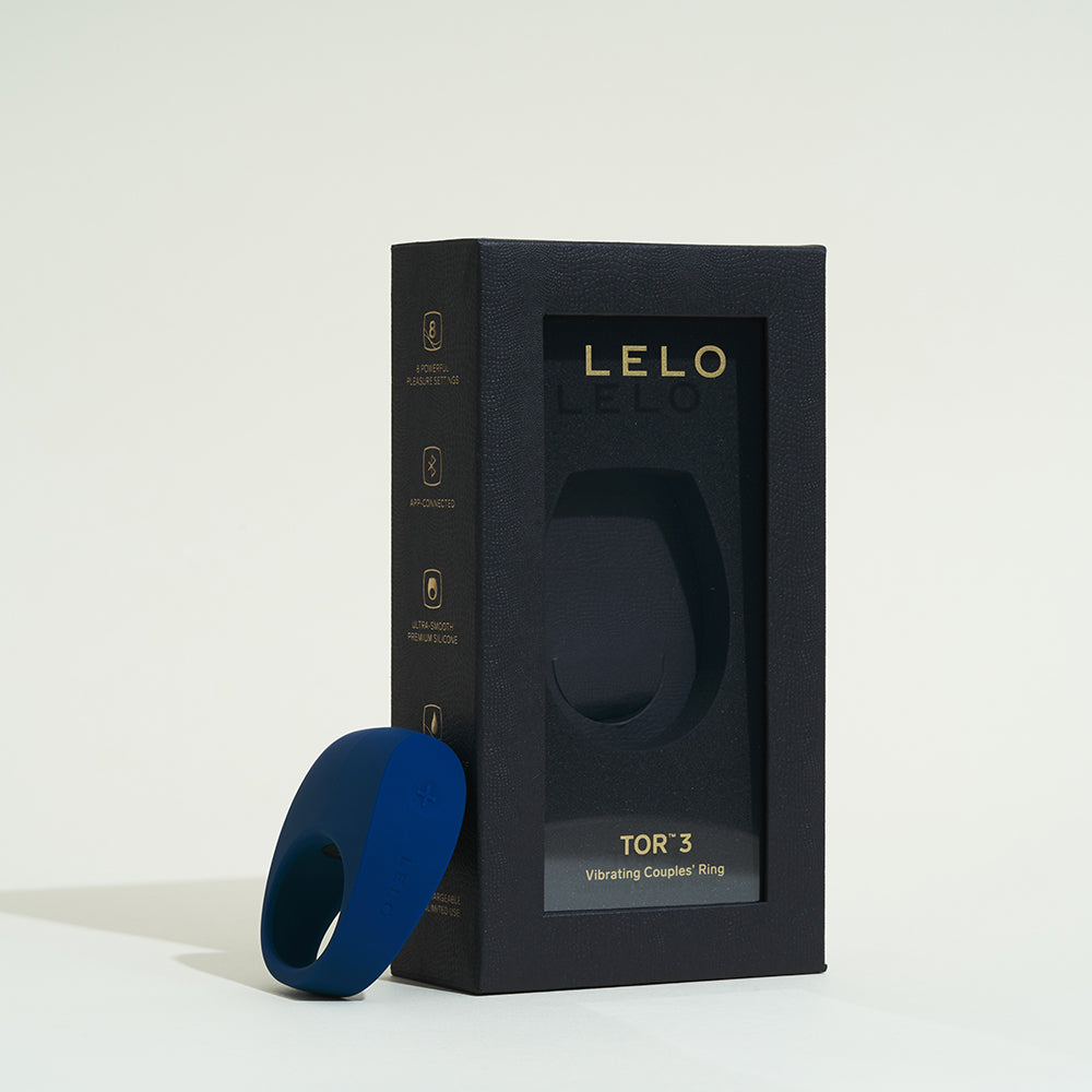 TOR 3 cockring vibrant de Lelo - Bleu foncé
