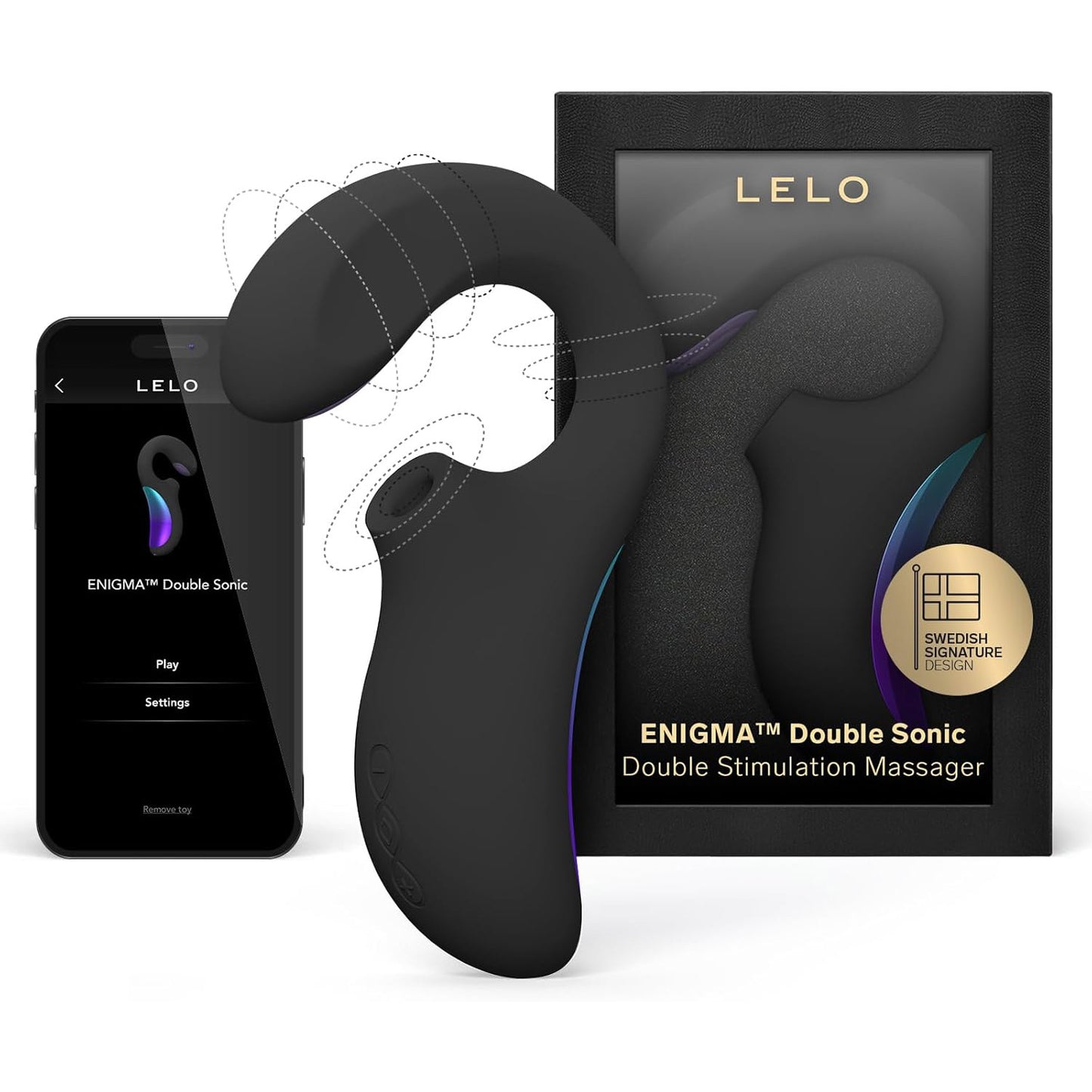 Enigma double sonic de Lelo - Noir