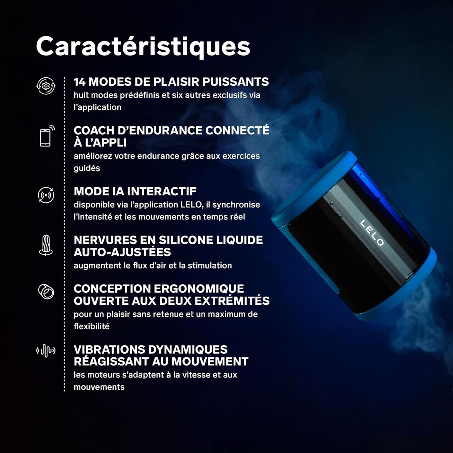 Lelo F2S connected masturbator - Blue