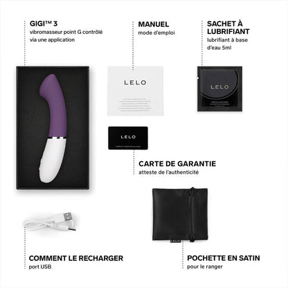 Vibro point G connected Gigi 3 of Lelo - Violet