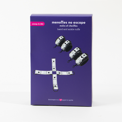 Menottes mains et chevilles No escape - Argent
