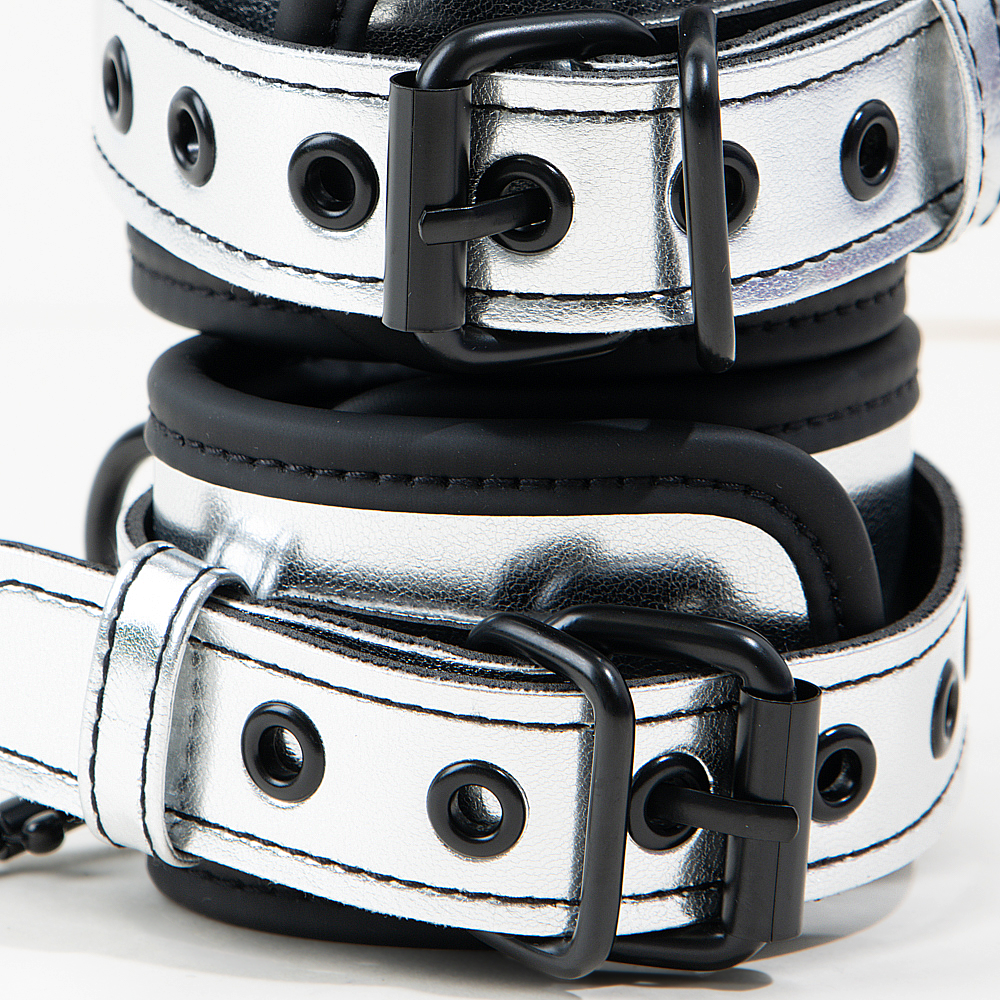 Menottes mains et chevilles No escape - Argent