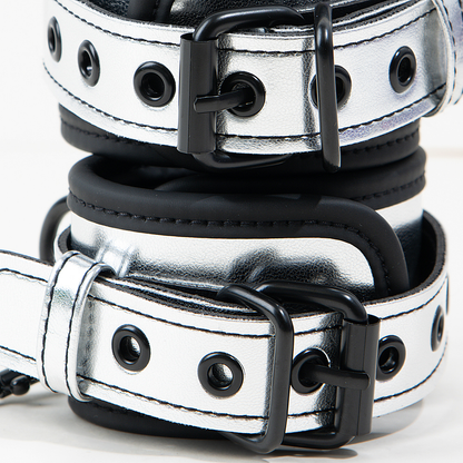Menottes mains et chevilles No escape - Argent