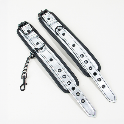 Menottes mains et chevilles No escape - Argent