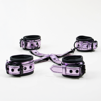 Menottes mains et chevilles No escape - Rose