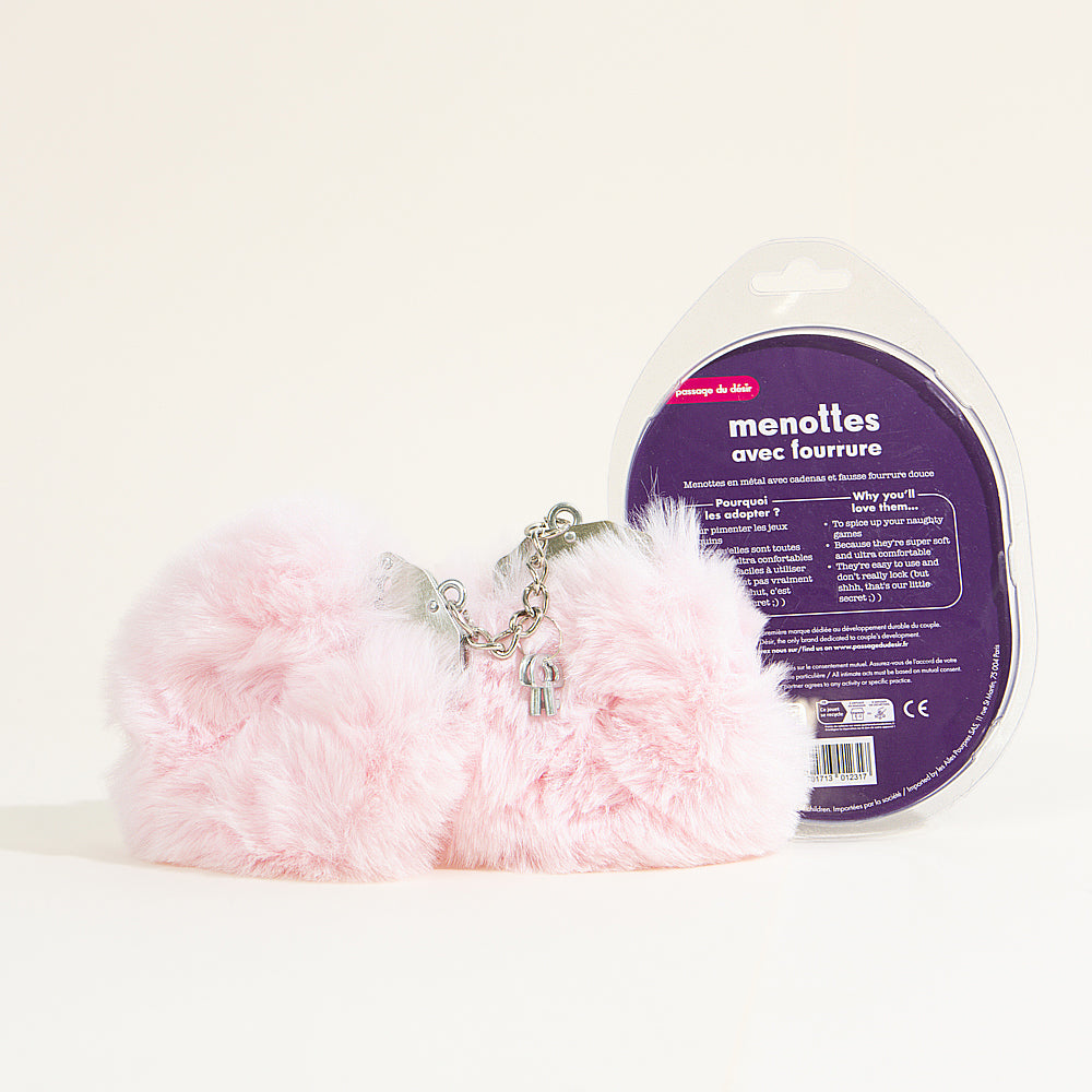 Soft Fur Handcuffs Passage du Désir - Rose