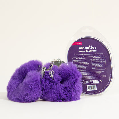 Soft Fur Handcuffs Passage du Désir - Violet