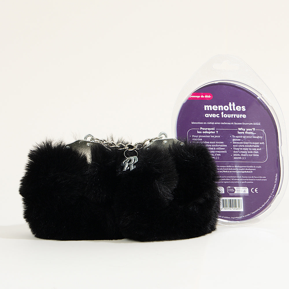 Soft Fur Handcuffs Passage du Désir - Noir