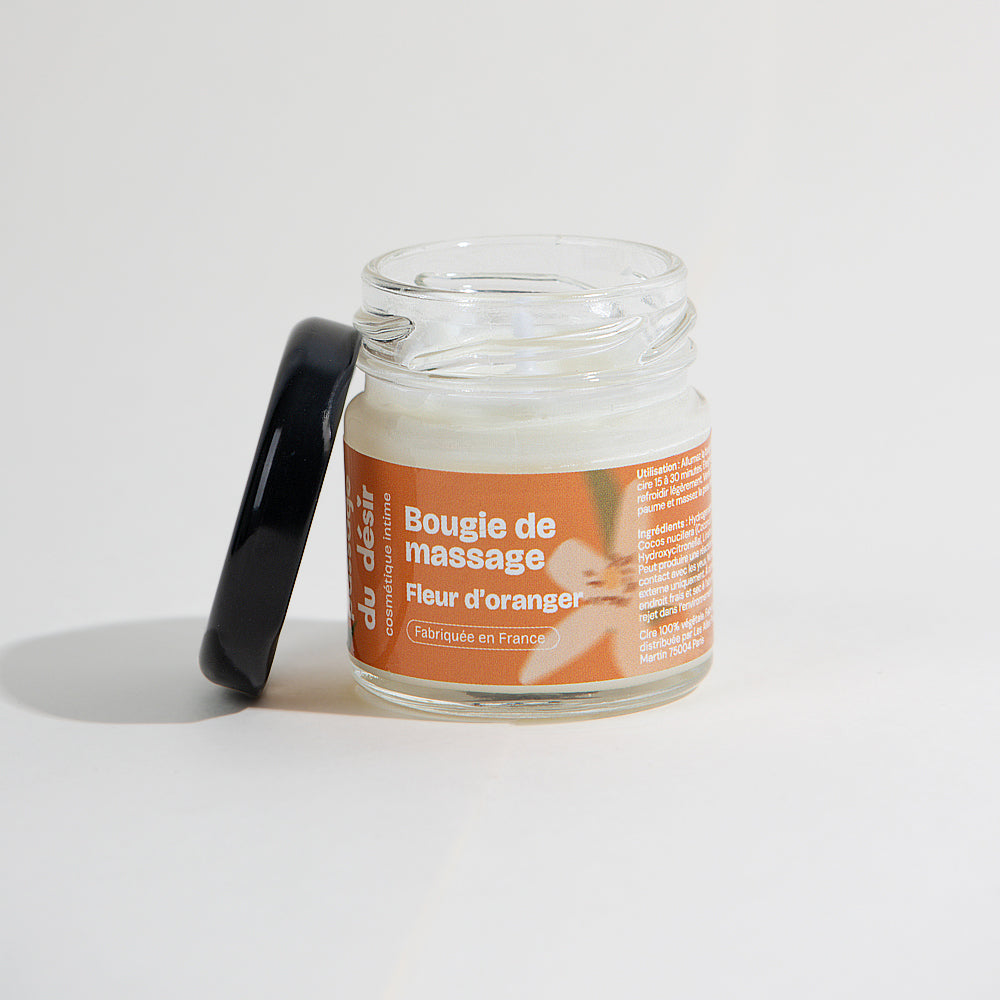 Mini bougie de massage - Fleur d'oranger